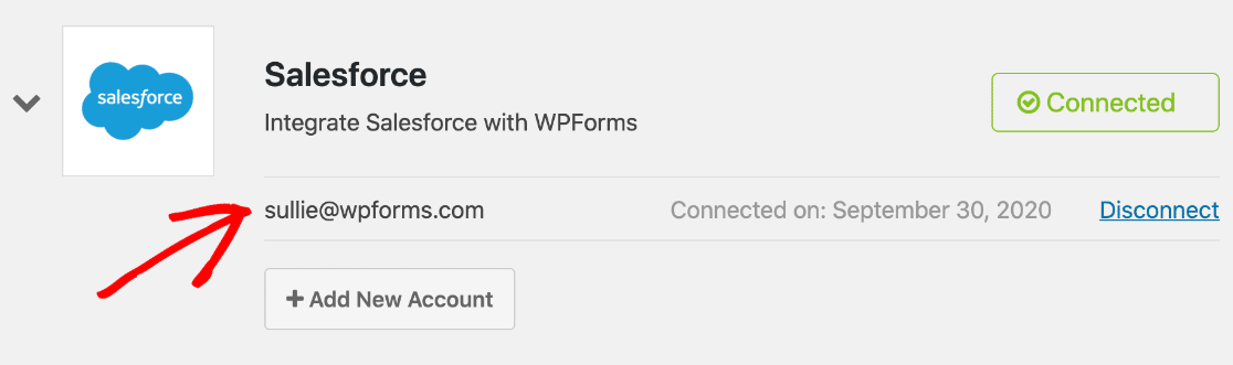 連接的 WordPress Salesforce 集成