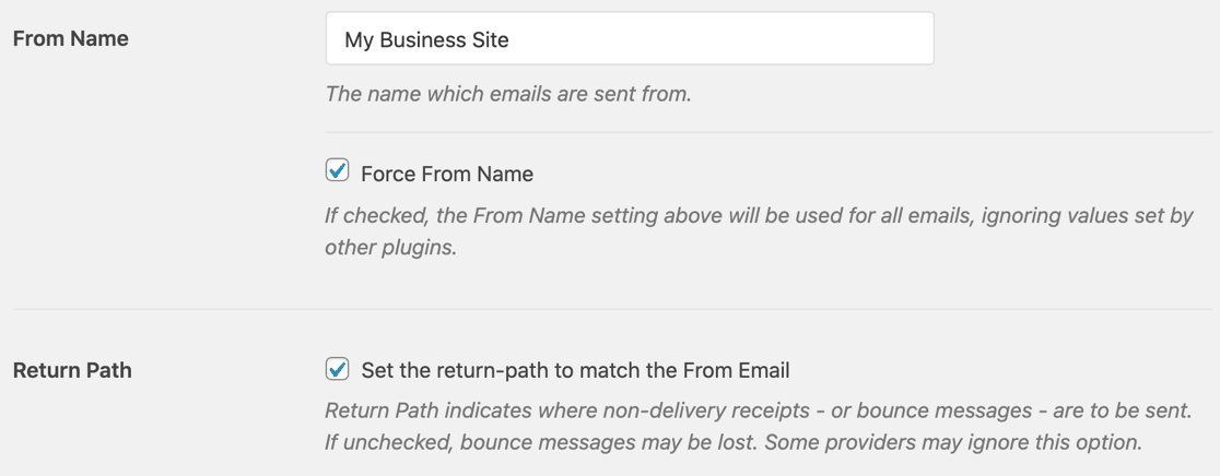 فرض من الاسم في Zoho Mail SMTP