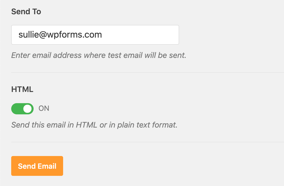 Setel alamat Kirim Ke untuk email uji SMTP Zoho Mail