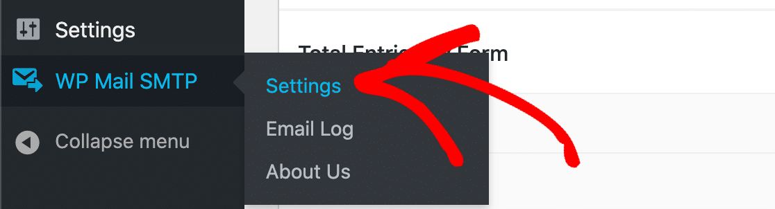 WP Mail SMTP 设置菜单