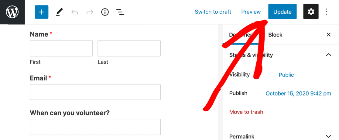 Publikasikan formulir dengan dropdown multi-pilih