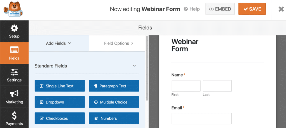 Passen Sie das Webinar-Landingpage-Formular in WordPress an