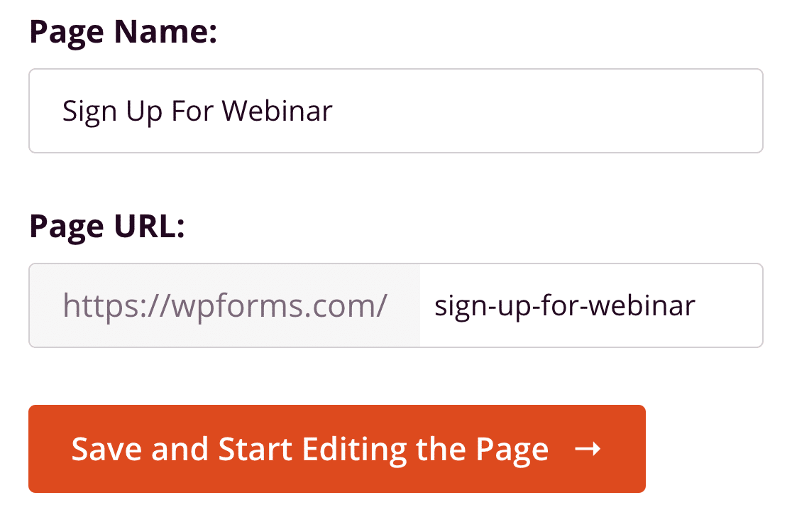 SeedProd WordPress Webinar-Landingpage-Name