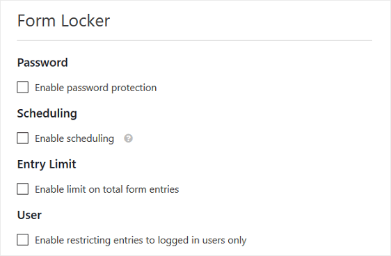 フォームロッカーの設定