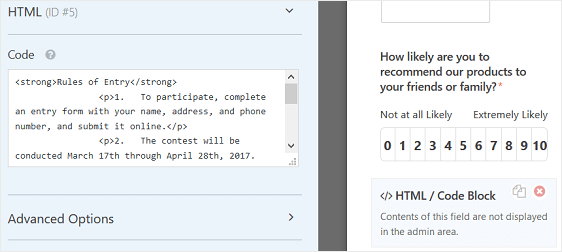 zasady wprowadzania pola formularza html