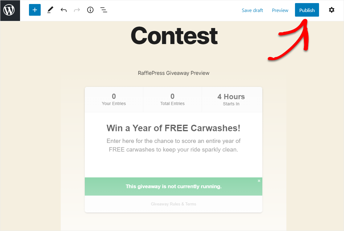 publiez votre concours wordpress