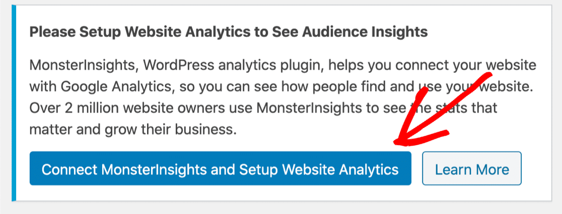 Conecte MonsterInsights para el seguimiento de botones