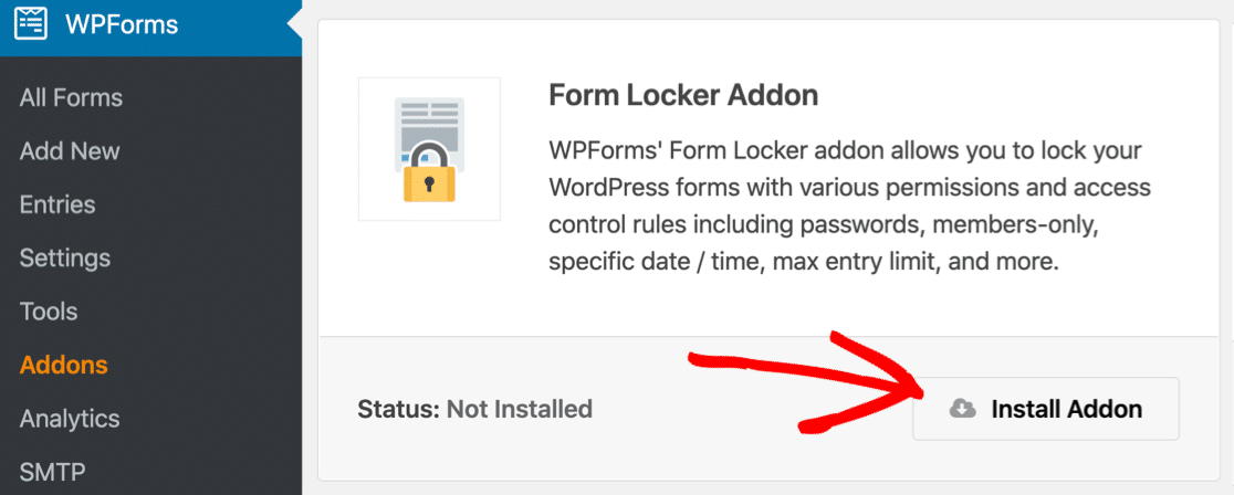 WPForms Formular-Locker-Addon