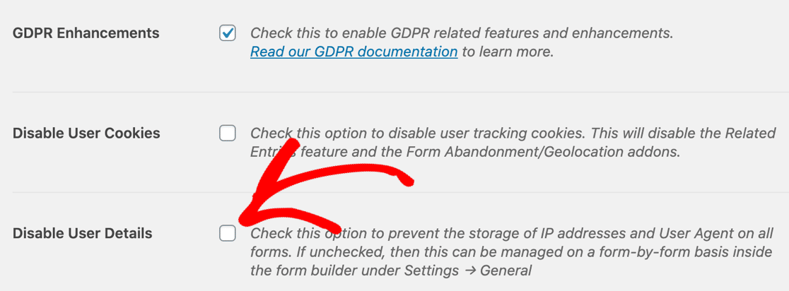 ปิดใช้งานตัวแทนผู้ใช้และการรวบรวมที่อยู่ IP สำหรับ GDPR