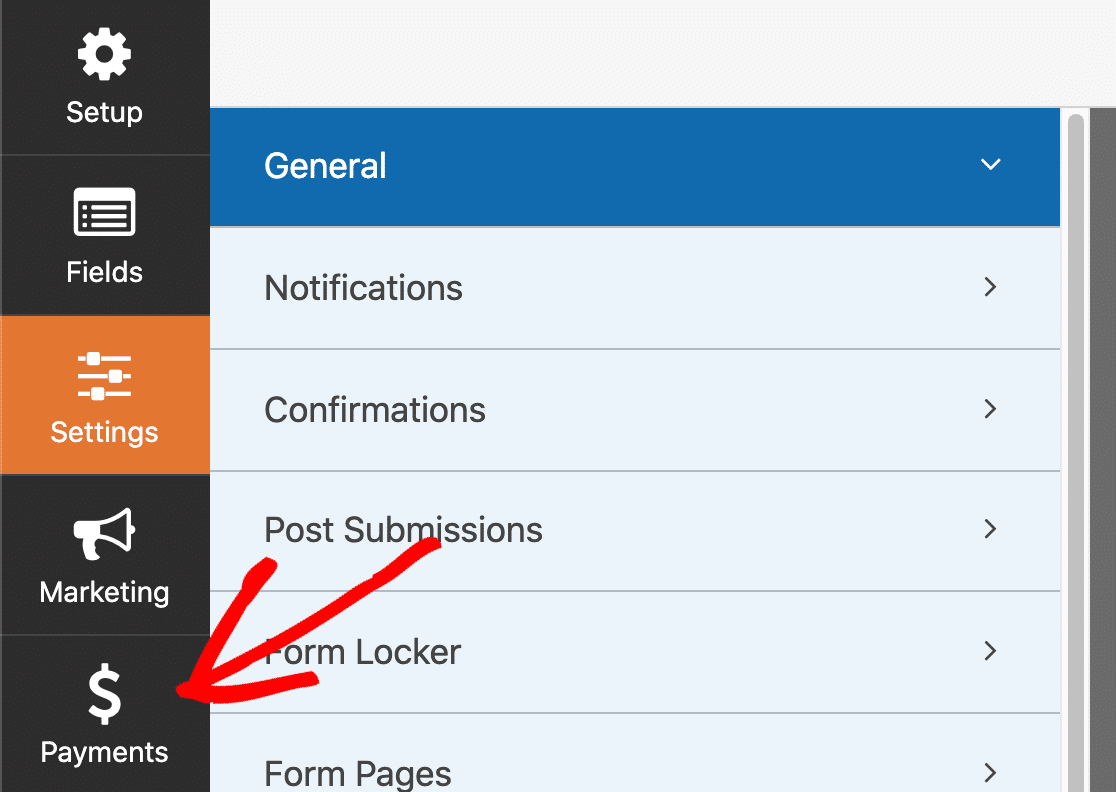 Setări de plată WPForms