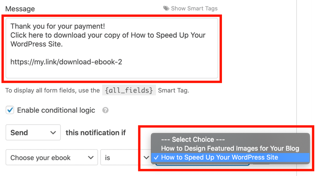 Notificação de segundo download por e-mail