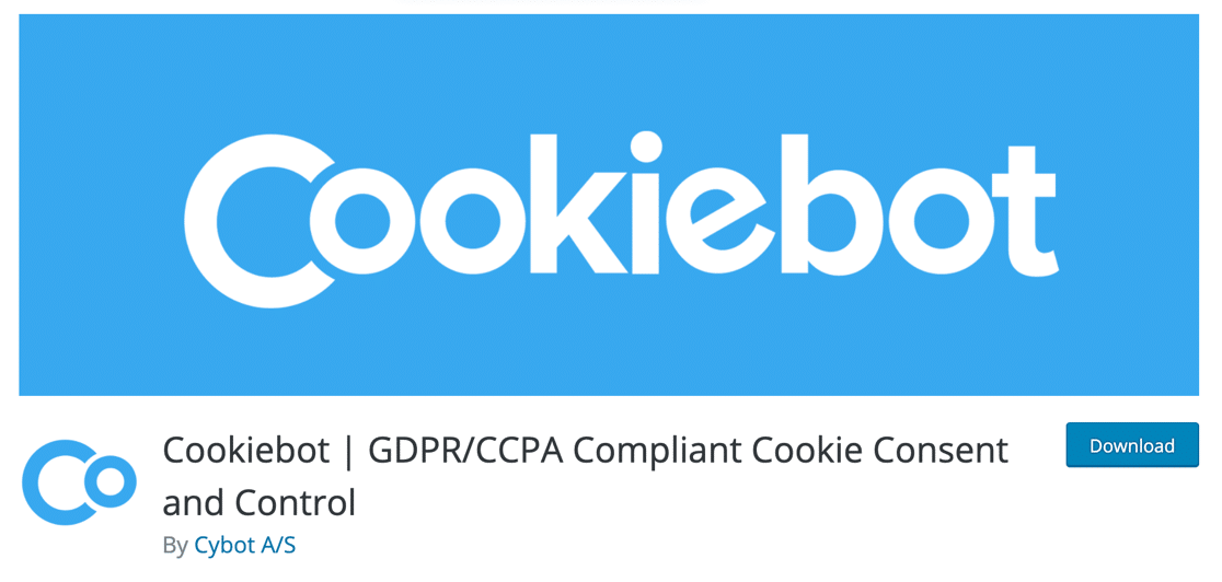 البرنامج المساعد Cookiebot WordPress GDPR