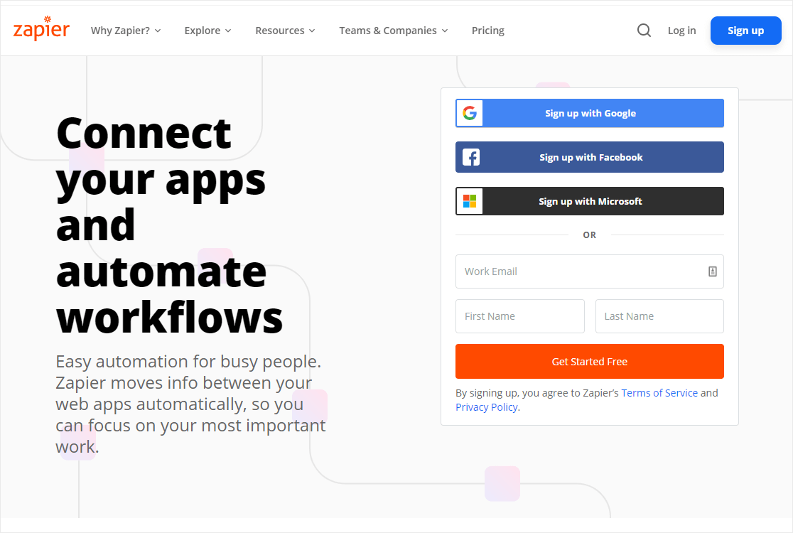 zapier интеграция wordpress с Salesforce