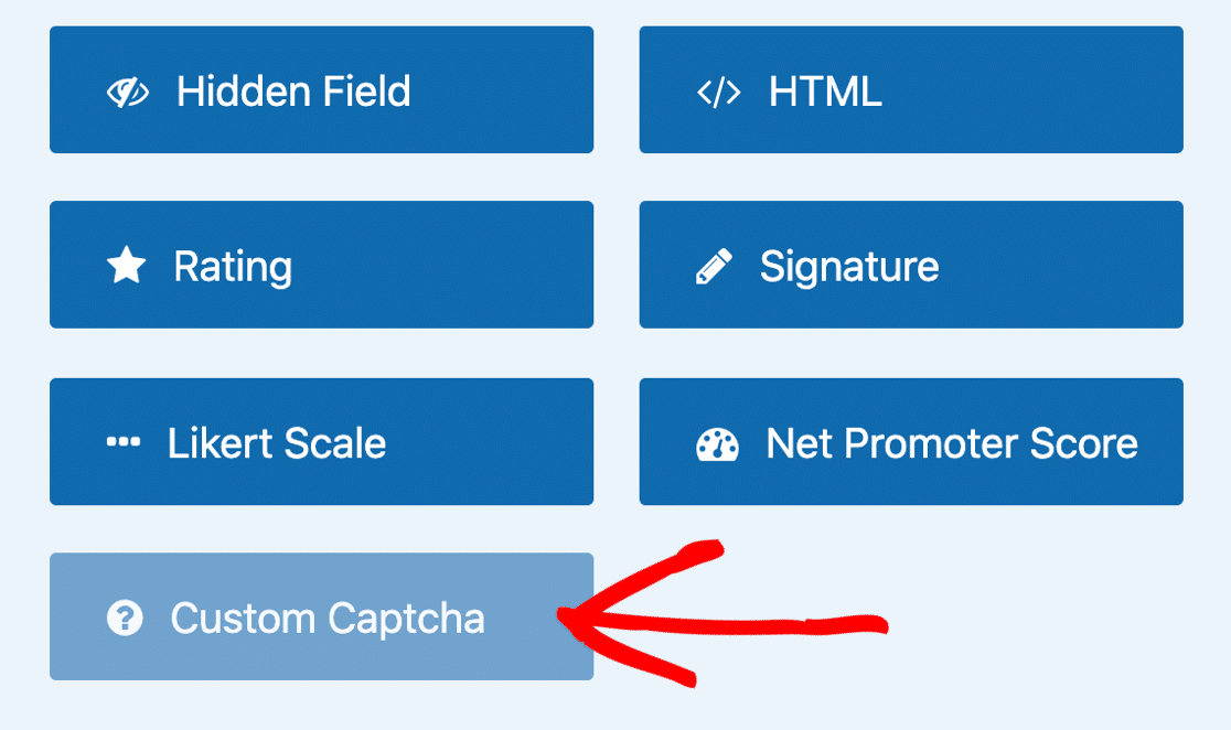 Campo CAPTCHA personalizado esmaecido