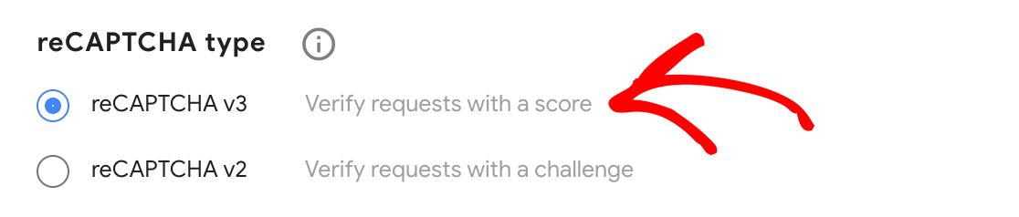 Выберите reCAPTCHA v3, чтобы остановить спам в контактных формах