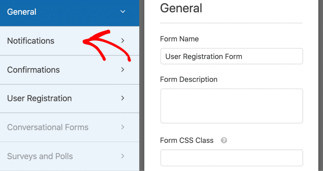 Notificaciones del formulario de registro de usuario de WordPress