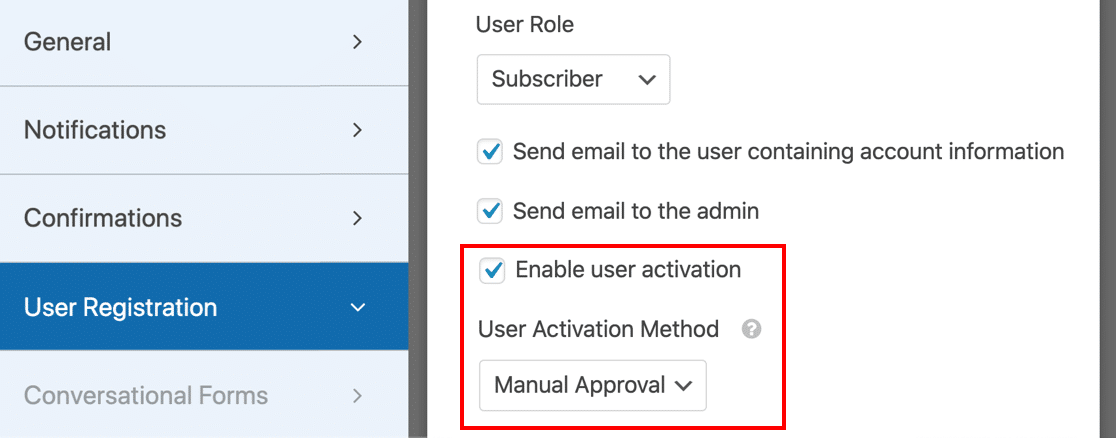 Active la aprobación del usuario para detener los registros de spam en WordPress