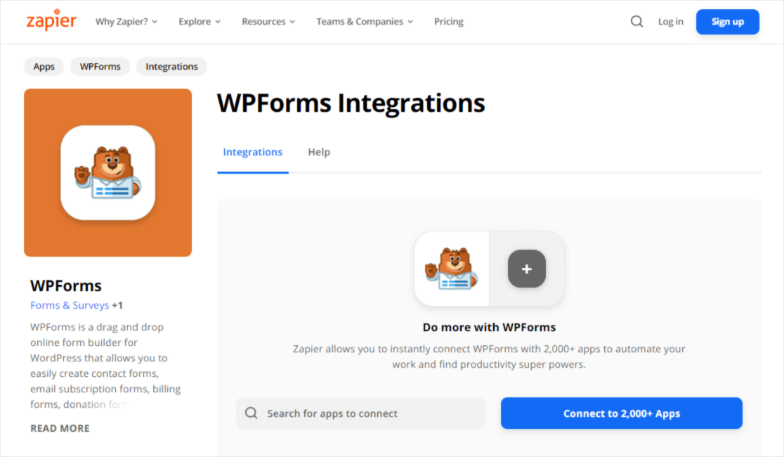 wpforms und zapier