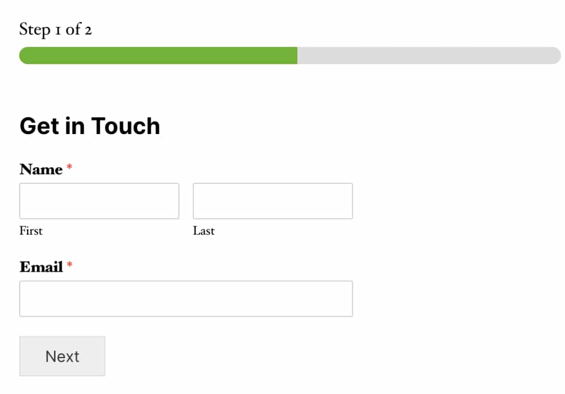 Formulaire multi-pages dans WPForms