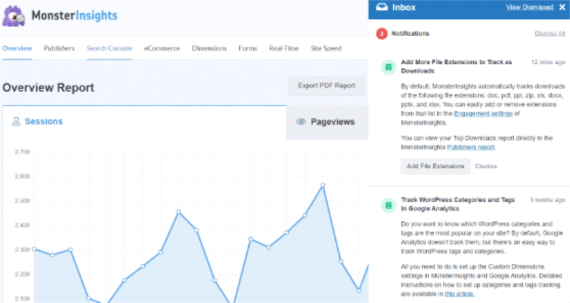 ข้อมูลเชิงลึกตามบริบทใน MonsterInsights