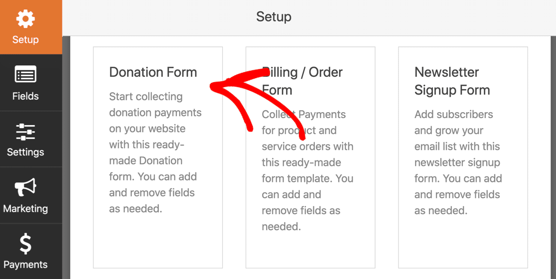 Modello di modulo per pagamenti ricorrenti di WordPress