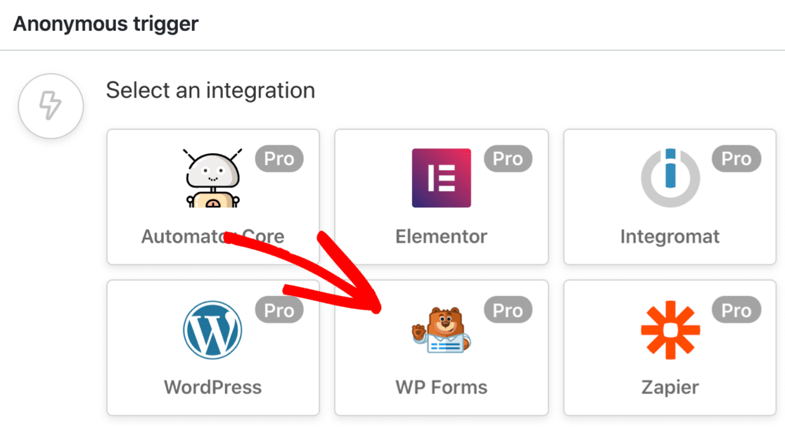 WPForms în Uncanny Automator