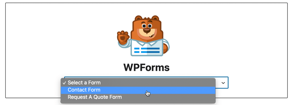 Blok WPForms Lite