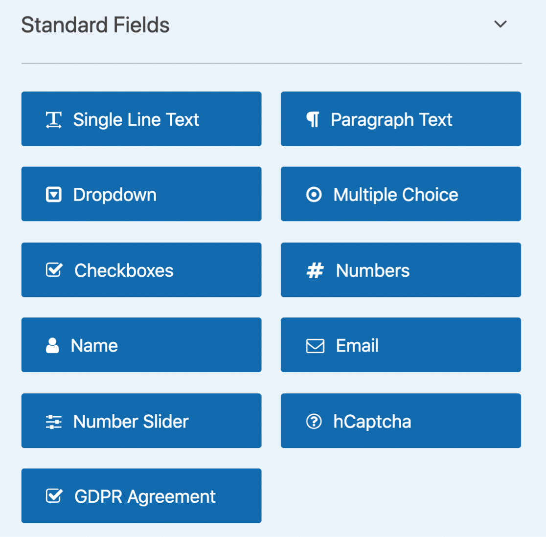 حقول WPForms Lite Standard