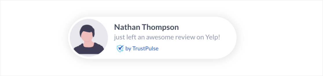 TrustPulse 中的社會證明通知