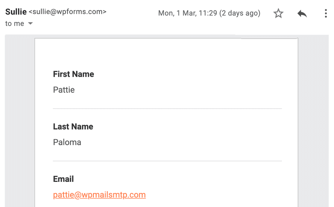 Notificare prin e-mail WPForms