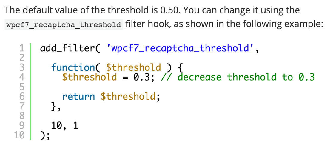 Modulo di contatto 7 codice reCAPTCHA