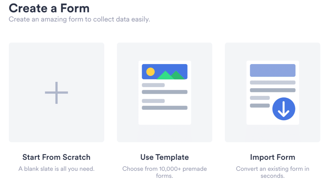 Crea un formulario en JotForm