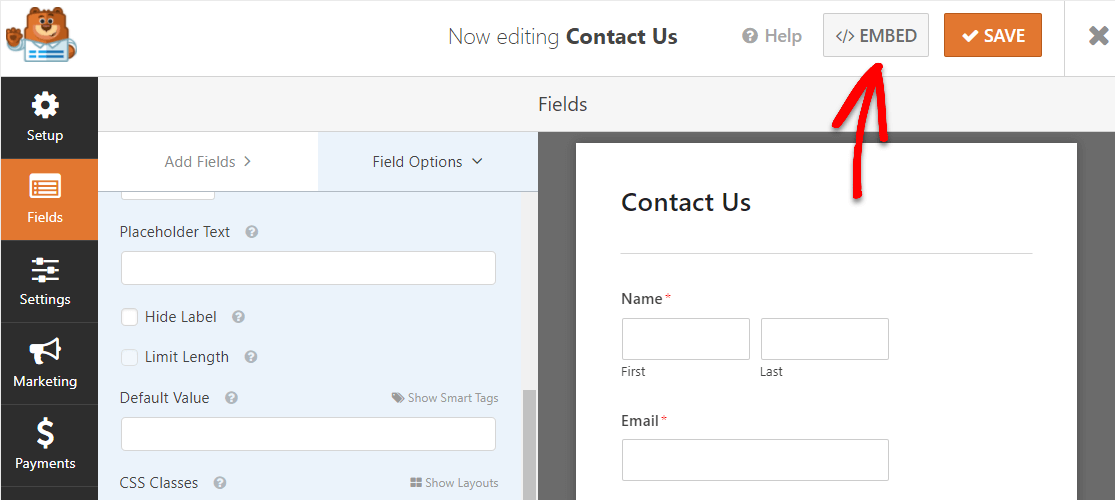 incrustar el mapa del formulario de contacto en una página de wordpress