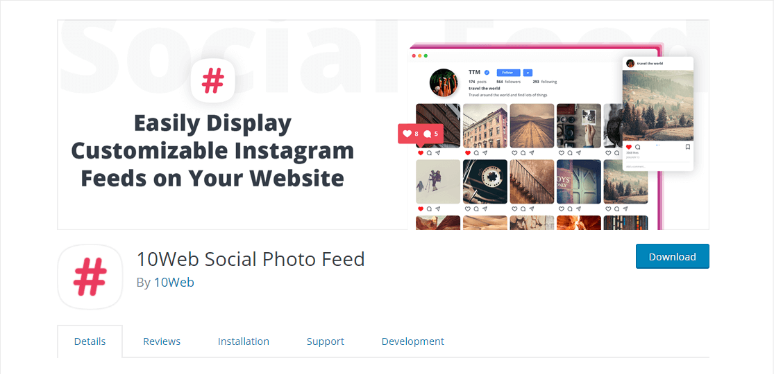 complemento de instagram de wordpress de alimentación de fotos sociales