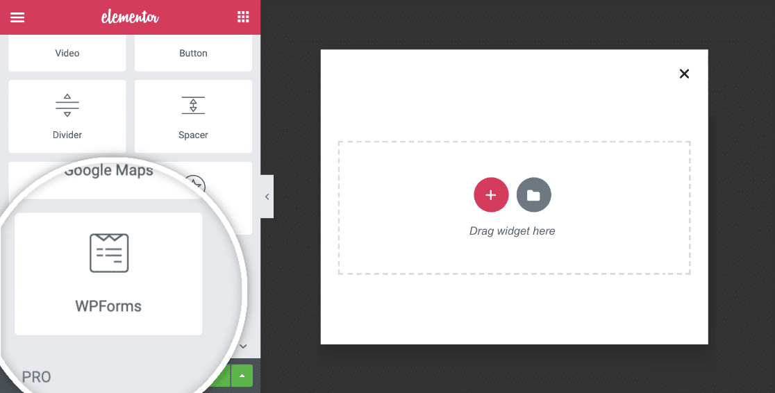 Modulo WPForms in Elementor