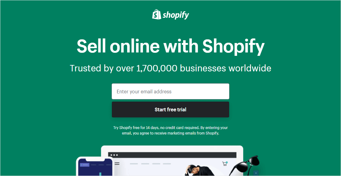 Shopify пробный закрытый контент