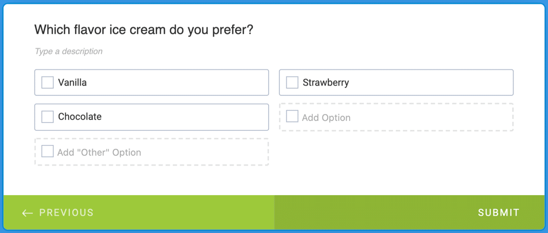 JotForm cu alegere multiplă