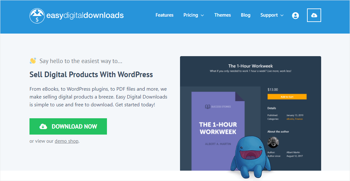 unduhan digital yang mudah plugin perdagangan wordpress