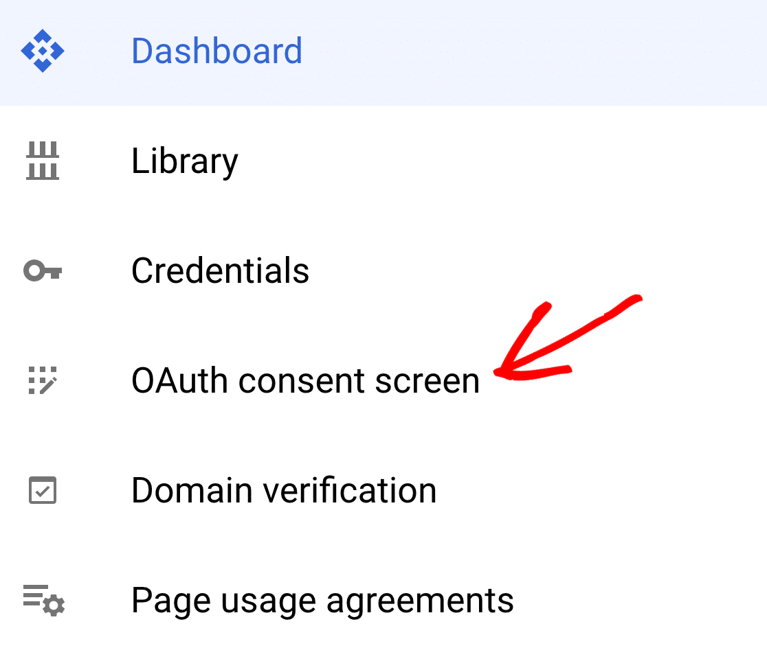 Tela de consentimento OAuth