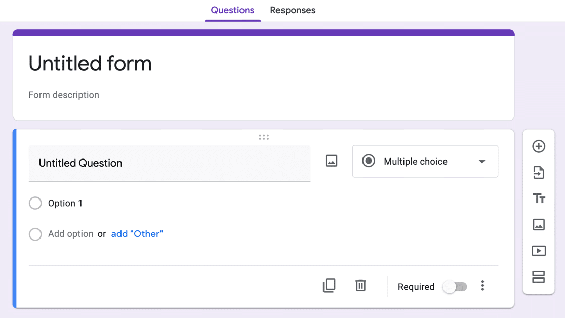 Criador de formulários do Google Forms