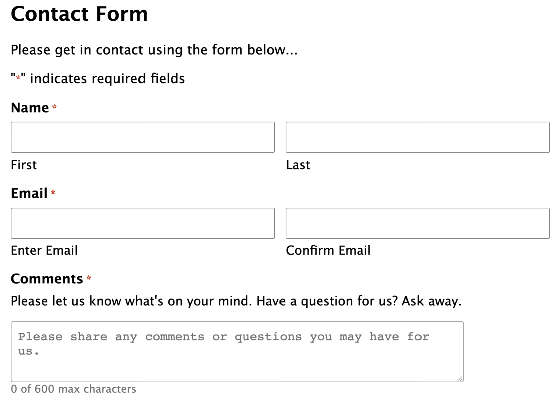 Previzualizare Gravity Forms