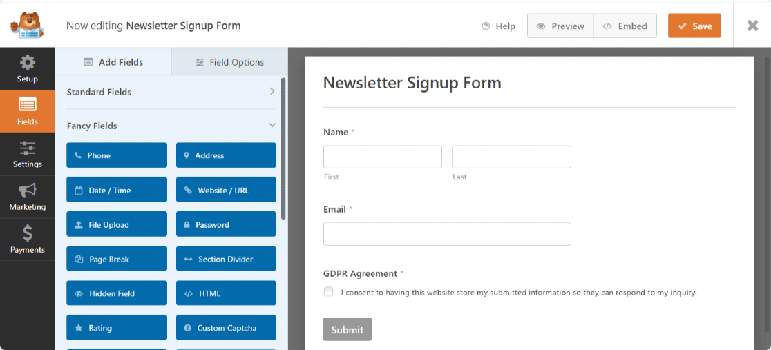 WPForms-Form-Builder-Interface