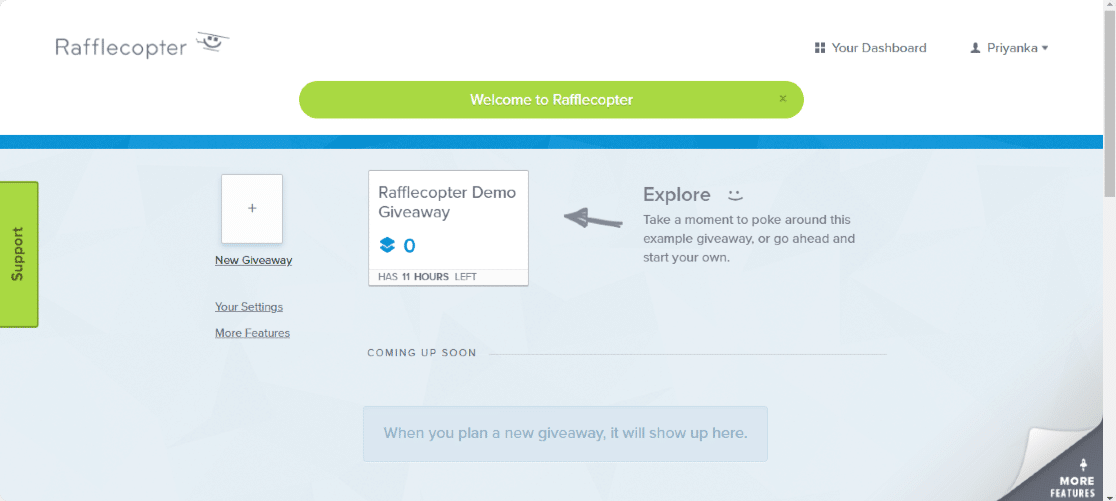 rafflecopter vs gleam vs rafflepress: คุณสมบัติ