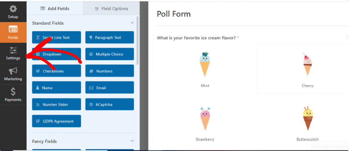 การตั้งค่าของ WPForms