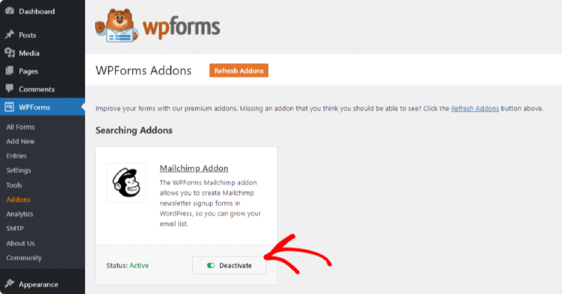 Complemento WPForms-Mailchimp