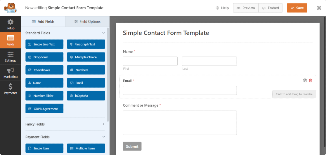 wordpress'te form oluşturma