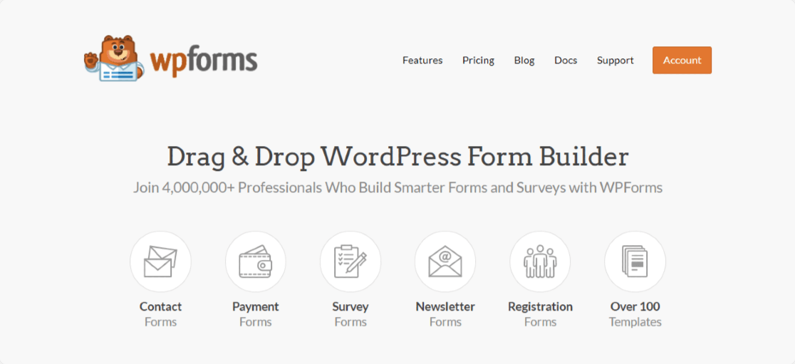 plugin de votação wordpress: WPForms