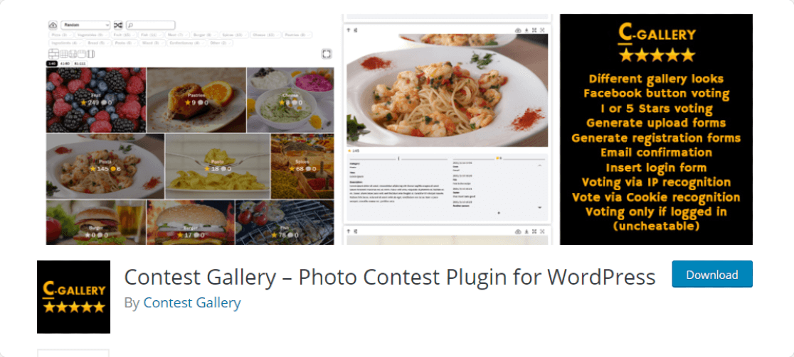 Photo Contest WordPress Plugin" Pour créer des cadeaux photo en ligne