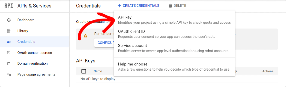 crear api