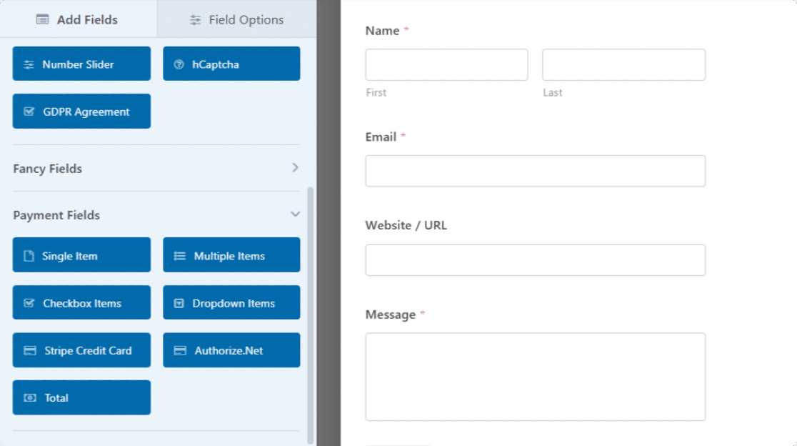 personalizați formularul simplu de contact